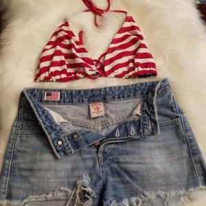 True Religion Jean Shorts
